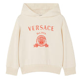 Versace Cream Printed Cotton-Jersey Hoodie