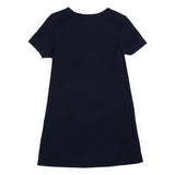 Versace Black Embroidered-Logo Milano-Stitch Dress