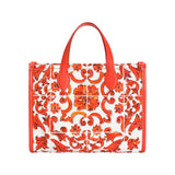 Dolce & Gabbana Orange Tote Bag In Majolica Print
