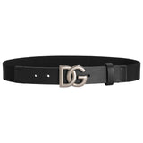 Dolce & Gabbana Black Elasticated Dg Logo Belt