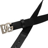 Dolce & Gabbana Black Elasticated Dg Logo Belt