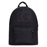 Dolce & Gabbana Navy Blue Backpack With Dg Patch