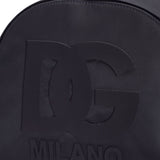 Dolce & Gabbana Navy Blue Backpack With Dg Patch