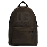 Dolce & Gabbana Charcoal Backpack With Dg Patch