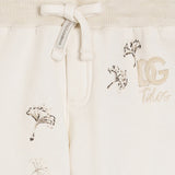 Dolce & Gabbana Ivory & Beige Leopard Cub Joggers