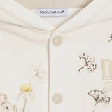 Dolce & Gabbana Ivory & Beige Leopard Cub Hoodie