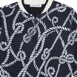 Dolce & Gabbana Navy Marina-Print Jersey Sweatshirt