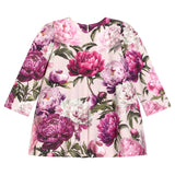 Dolce & Gabbana Pink Peony-Print Interlock Dress