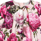 Dolce & Gabbana Pink Peony-Print Interlock Dress