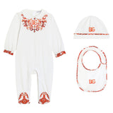 Dolce & Gabbana White Majolica-Print Jersey Gift Set