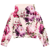 Dolce & Gabbana Pink Peony Print Zip-Up Hoodie