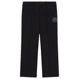 Dolce & Gabbana Navy Trouser With Embroidered Crest Logo