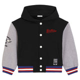 Dolce & Gabbana Navy Blue Hooded Varsity Jacket