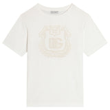 Dolce & Gabbana White Logo-Patch T-Shirts