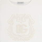 Dolce & Gabbana White Logo-Patch T-Shirts