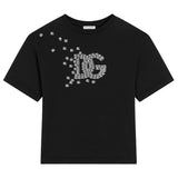 Dolce & Gabbana Black Jersey T-Shirt With Logo