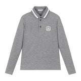 Dolce & Gabbana Grey Dg Logo Polo Shirt In Cotton