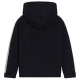 Dolce & Gabbana Navy Logo Zip-Through Hoodie In Cotton