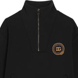 Dolce & Gabbana Navy Cotton Sweatshirt With Patch