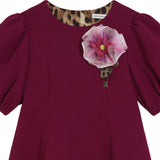 Dolce & Gabbana Fuchsia Double Wool Crepe Dress