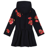 Dolce & Gabbana Black Poppy-Print Dress In Cotton