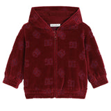 Dolce & Gabbana Logo-Embroidered Velvet Hoodie
