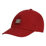 Dolce & Gabbana Red Logo Plaque Baseball Cap