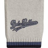 Dolce & Gabbana Grey Logo Knitted Scarf