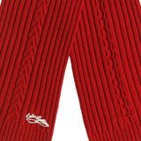 Dolce & Gabbana Red Cable-Knit Scarf