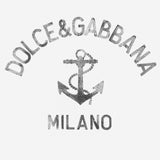 Dolce & Gabbana White Anchor Print Baby Blanket