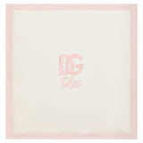 Dolce & Gabbana Light Pink Trim Printed Baby Blanket