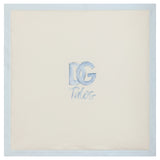 Dolce & Gabbana Light Blue Trim Printed Baby Blanket