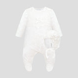 Lace Decorated Set (Overall and Bonnet), ecru (56)