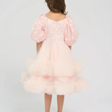 Flounces Skirt Dress, soft pink(86)