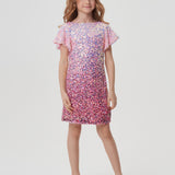 Flounces Skirt Dress, soft pink(86)