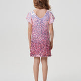 Flounces Skirt Dress, soft pink(86)