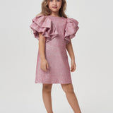 Flounces Skirt Dress, soft pink(86)