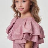 Flounces Skirt Dress, soft pink(86)