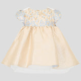 Choupette Gold And Blue Brocade Dress