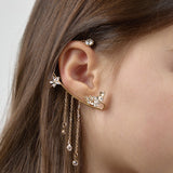 This golden cuff ear accessory adds a touch of refined elegance to any girl's look. Its sleek design offers a sophisticated accent that complements both casual and formal styles with effortless grace.