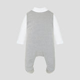 Choupette Grey Elegant Bow-Tie Overall