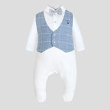 Choupette Blue Elegant Bow-Tie Overall