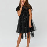 Choupette Dress With Blouse Sequins Threads