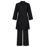 Rang Black Printed Kurta Set With Black Pants