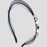 Choupette Headband Veil With Crystals And Pearls