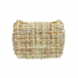 Choupette Golden Little Tweed Bag With Chain