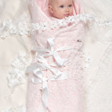Choupette Soft Pink Cotton Lace Blanket Transformer 2-In-1