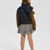Choupette Denim Designer Stripe Skirt