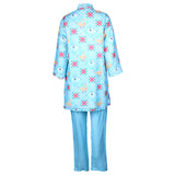 Rang Cyan Animal & Motif Printed Kurta Pyjama Set