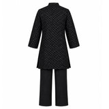Rang Black Printed Kurta Set With Black Pants
